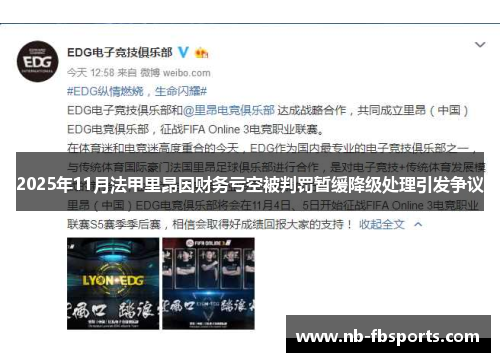 2025年11月法甲里昂因财务亏空被判罚暂缓降级处理引发争议